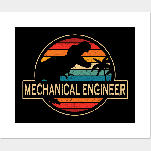 Mechanical Engineer Dinosaur Wall Art by SusanFields